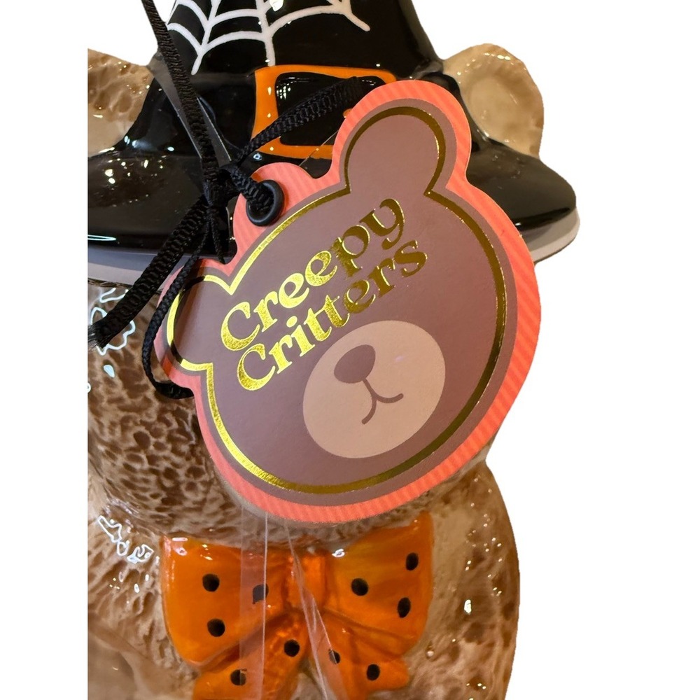 TIKTOK VIRAL HALLOWEEN CREEPY CRITTERS WITCH BEAR COOKIE JAR - Picture 2 of 5